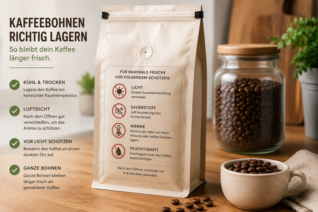 Kaffeebohnen richtig lagern – So bleibt Kaffee länger frisch